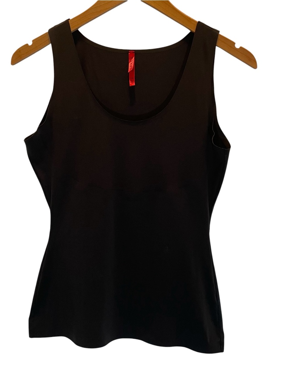 SPANX Black Shaping Tank Cami Scoop Neck Size L